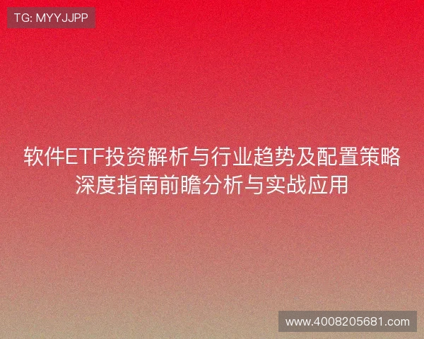 软件ETF投资解析与行业趋势及配置策略深度指南前瞻分析与实战应用